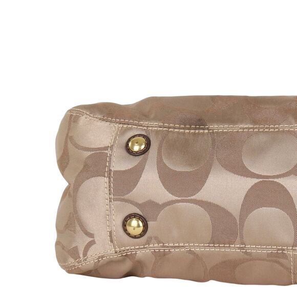 Coach Signature Canvas And Leather Garnet Shoulder Bag - Picture 8 of 8